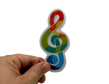 Load image into Gallery viewer, PS Single Treble Clef Bubble Sticker

