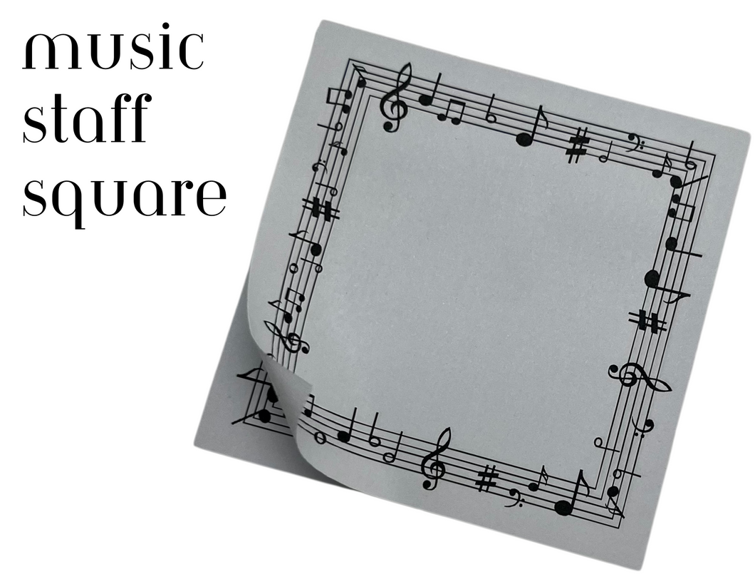 Music Sticky Note - Music Staff Square