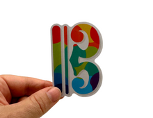 Load image into Gallery viewer, PS Single Alto Clef Bubble Sticker
