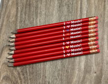 Load image into Gallery viewer, I Heart Music Pencils - Red
