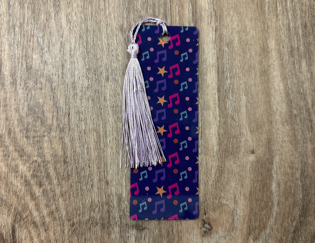 Purple Notes Music Bookmark