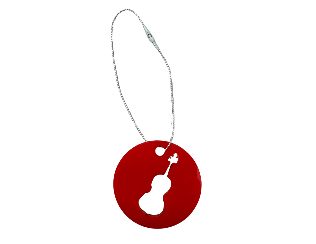 2 inch Circle Ornament - String Instrument
