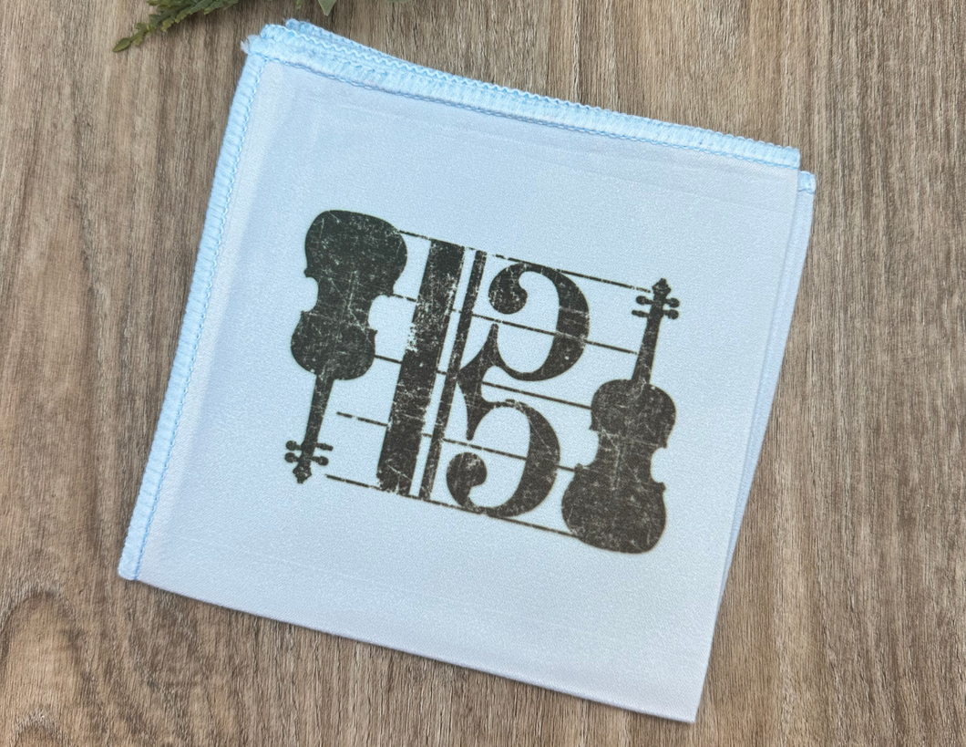 Instrument Cleaning Cloth - Alto Clef Viola