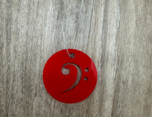 Load image into Gallery viewer, 2 inch Circle Ornament - Bass Clef
