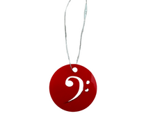Load image into Gallery viewer, 2 inch Circle Ornament - Bass Clef
