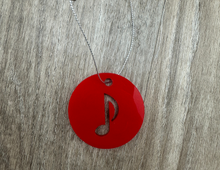 Load image into Gallery viewer, 2 inch Circle Ornament - Eighth Note
