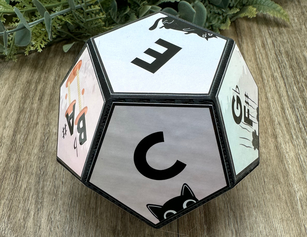 Mega Music Dice - Kitty cat 12-sided die