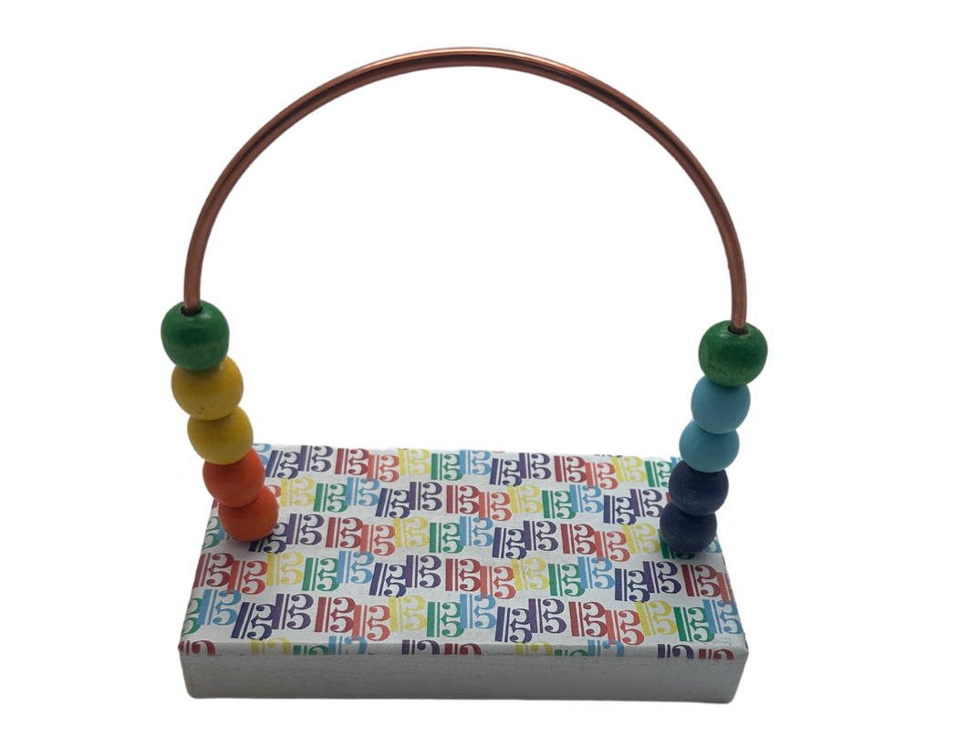 Rainbow Clefs Alto Bead Counter