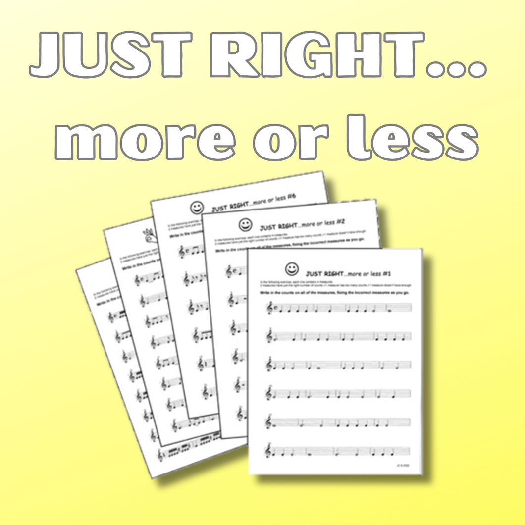 Just Right, More or Less (Digital Download)