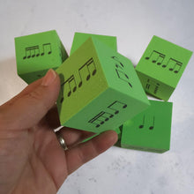 Load image into Gallery viewer, Foam Twinkle Rhythm Dice - 2 inches
