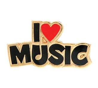 I Heart Music Lapel Pin