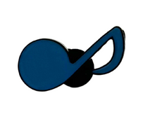 Load image into Gallery viewer, Eighth Note Blue Enamel Pin
