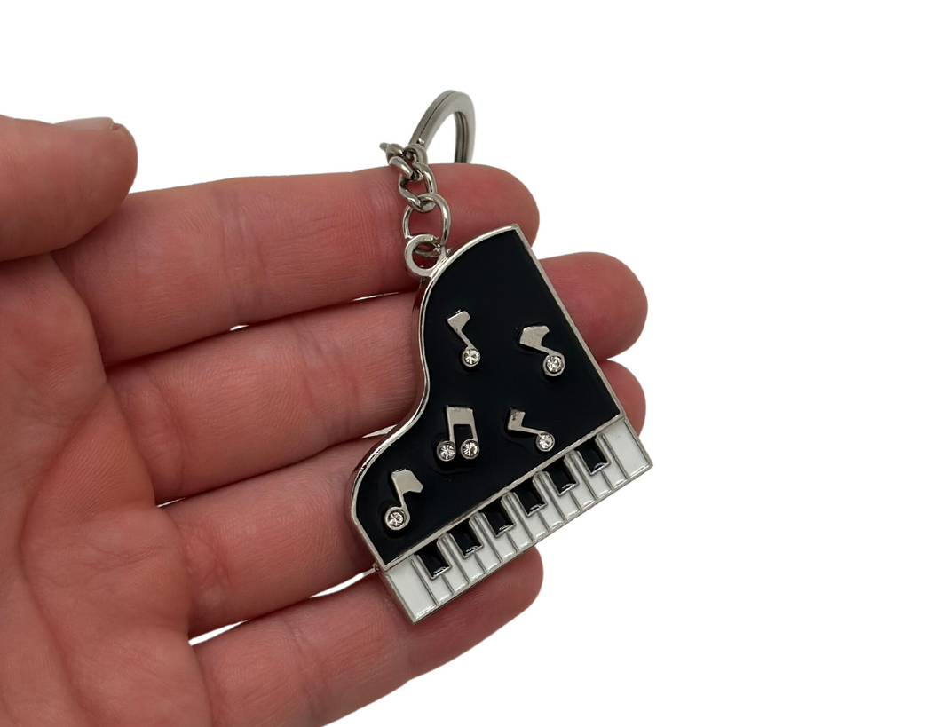 Piano Hearts Key Chain