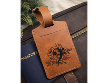 Load image into Gallery viewer, Floral Clef Baggage Tag
