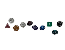 Load image into Gallery viewer, Polyhedral Dice set of 10 - colors vary
