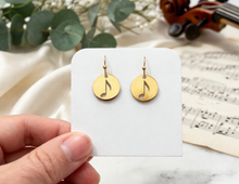 Load image into Gallery viewer, Dangle Fish Hook Stainless Steel Earrings Eighth Note
