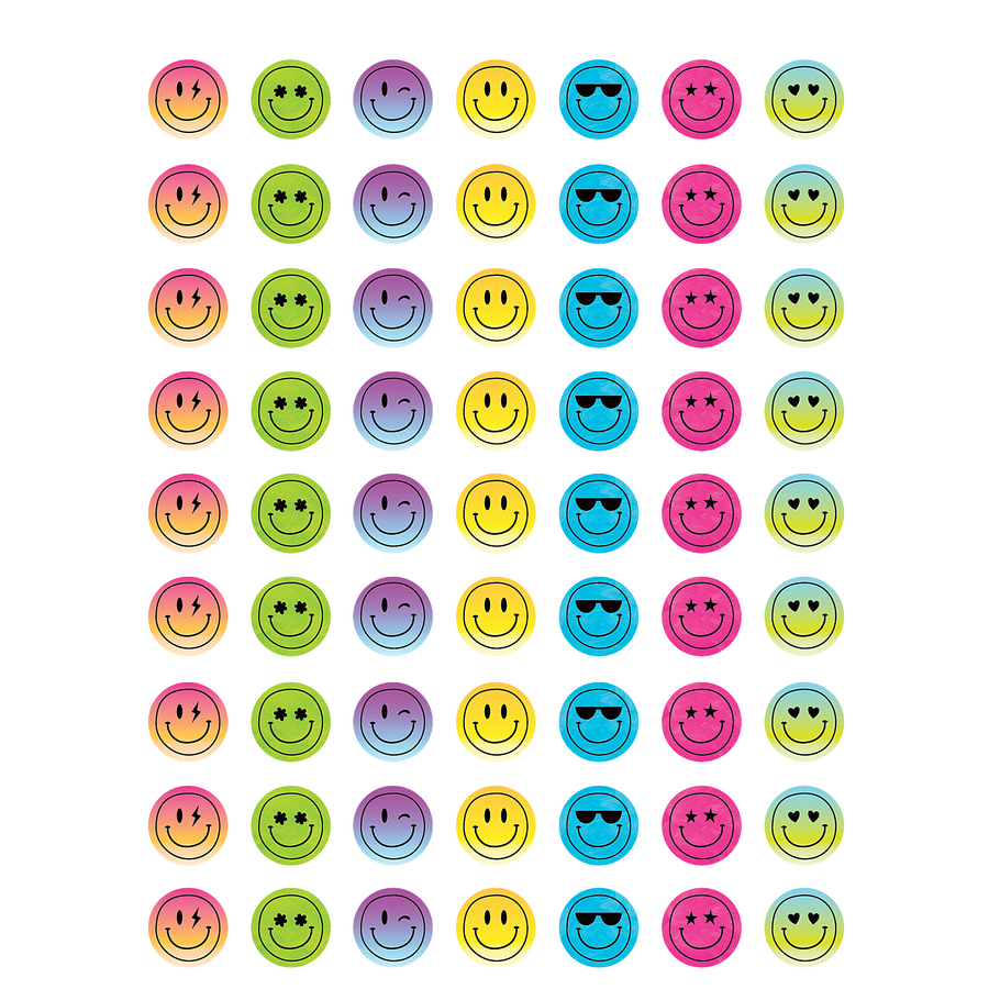 TCR Smiley Faces Mini Stickers