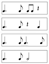 Load image into Gallery viewer, Dotted Quarter Note Rhythm Cards (Digital Download)
