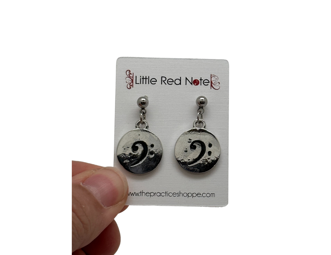 Dangle Post Bass Clef Earrings