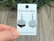 Load image into Gallery viewer, Dangle Fish Hook Stainless Steel Earrings Hexagon Notes
