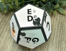Load image into Gallery viewer, Mega Music Dice - Kitty cat 12-sided die
