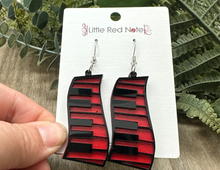 Load image into Gallery viewer, Acrylic Dangle Fishook Earrings - Piano
