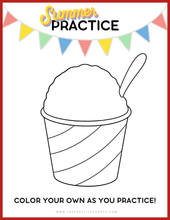 Load image into Gallery viewer, Summer Shave Ice Practice Charts (Digital Download)
