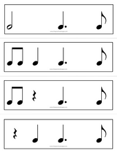 Load image into Gallery viewer, Dotted Quarter Note Rhythm Cards (Digital Download)
