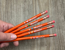 Load image into Gallery viewer, I Heart Music Pencils - Halloween Colors
