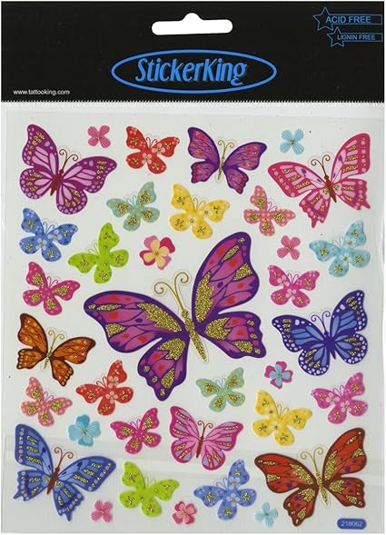 StickerKing Butterfly Glitter Stickers