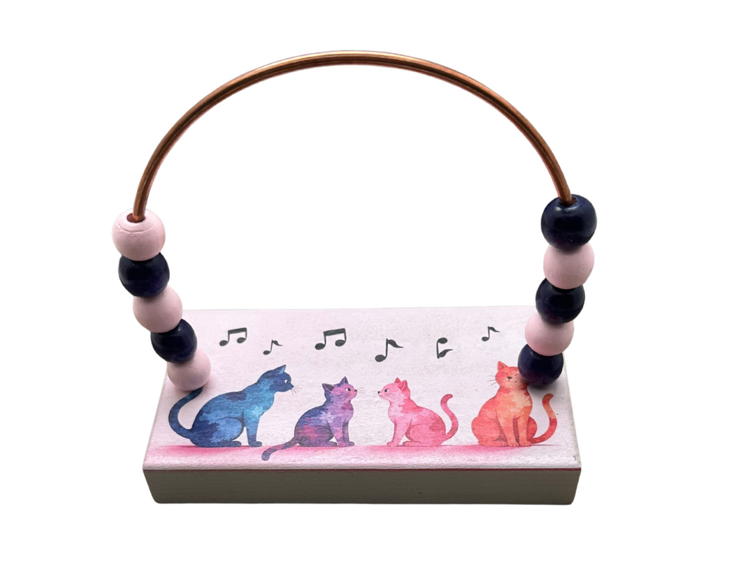 Watercolor Music Cats Bead Counter