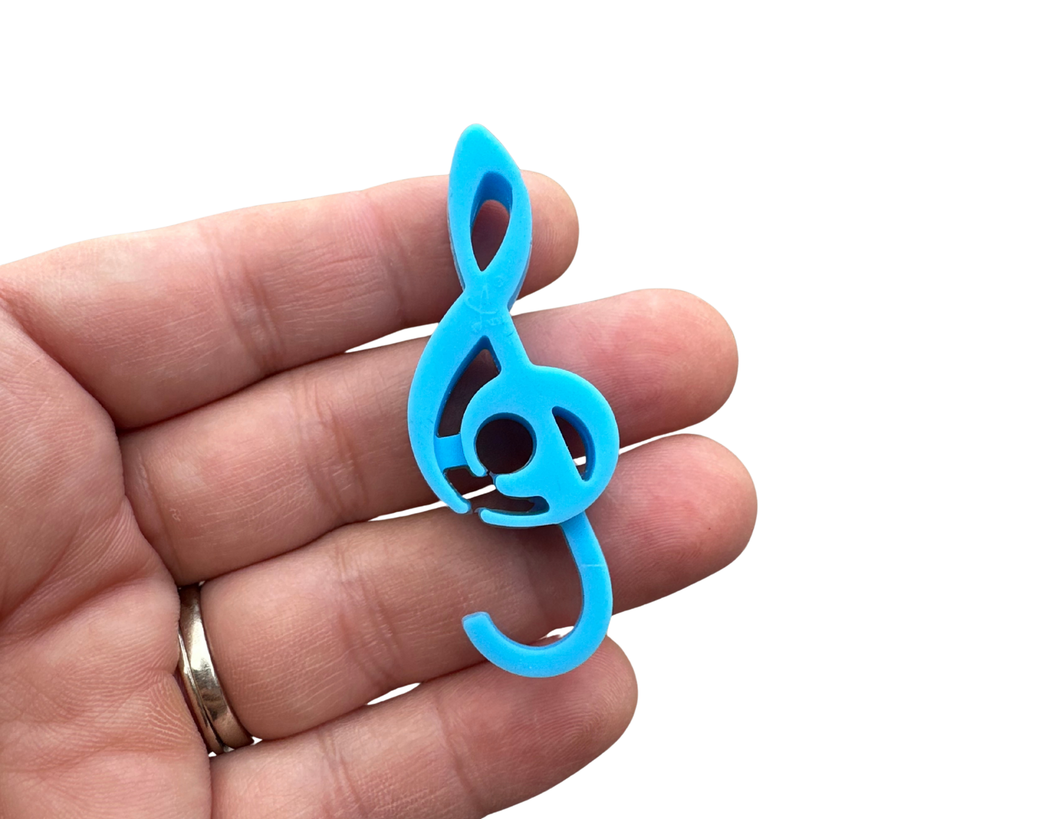 Treble Clef Bow Stopper - Blue