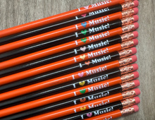 Load image into Gallery viewer, I Heart Music Pencils - Halloween Colors
