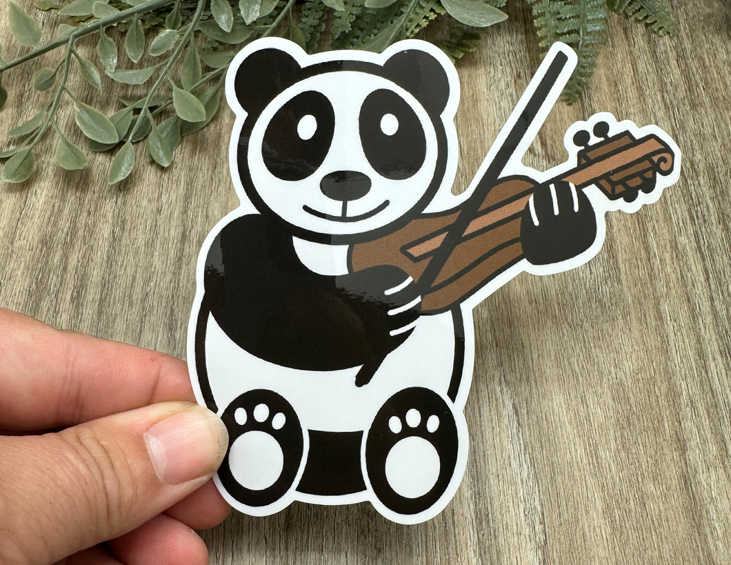 PS Panda Playing Violin Sticker
