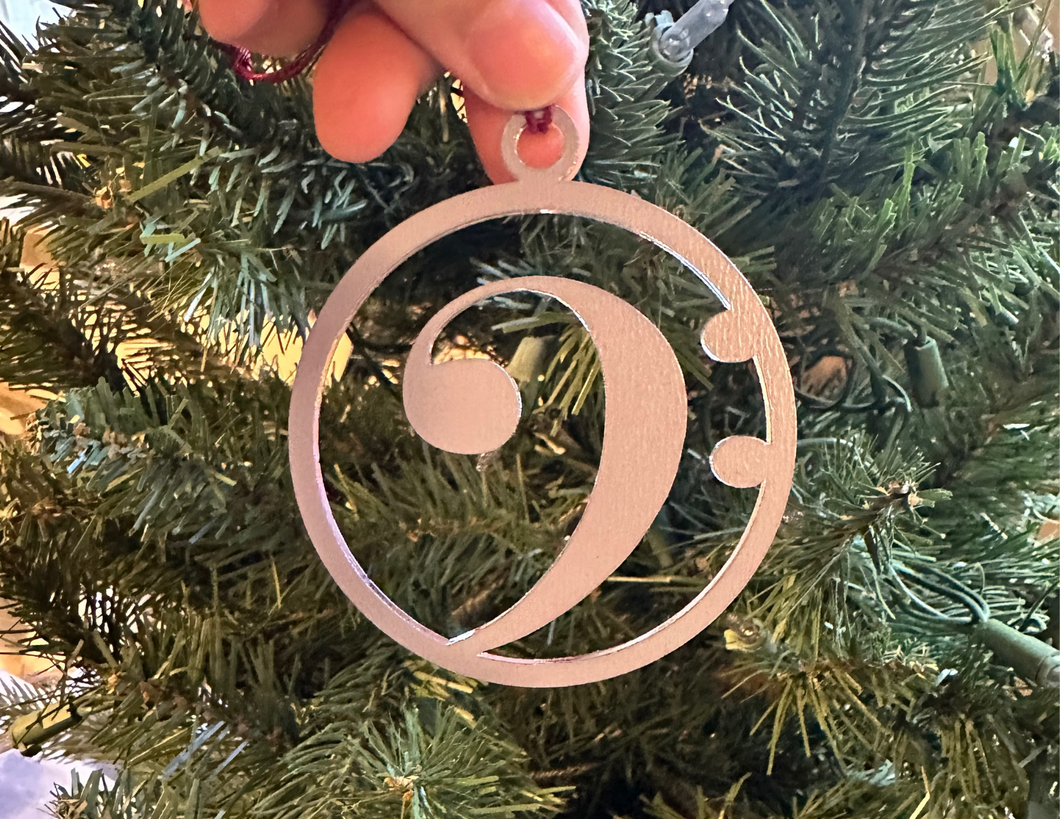 Bass Clef Acrylic Ornament