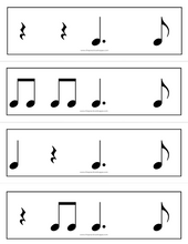 Load image into Gallery viewer, Dotted Quarter Note Rhythm Cards (Digital Download)
