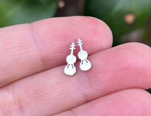 Load image into Gallery viewer, Stainless Steel PS Post Earrings Violin Viola Cello - Silver
