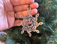Load image into Gallery viewer, Treble Clef Snowflake Acrylic Ornament
