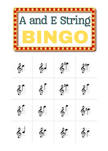 Load image into Gallery viewer, Violin A and E String Bingo (Digital Download)
