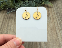 Load image into Gallery viewer, Dangle Fish Hook Stainless Steel Earrings Eighth Note
