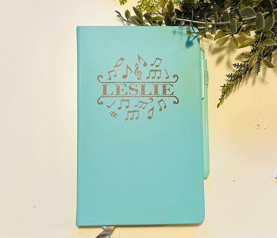 Personalized Music Notes Journal