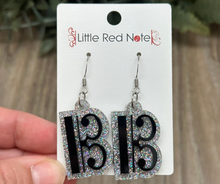 Load image into Gallery viewer, Glitter Acrylic Dangle Fishook Earrings - Alto Clefs
