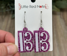Load image into Gallery viewer, Glitter Acrylic Dangle Fishook Earrings - Alto Clefs
