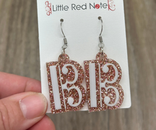 Load image into Gallery viewer, Glitter Acrylic Dangle Fishook Earrings - Alto Clefs
