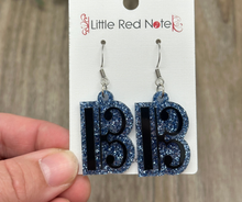 Load image into Gallery viewer, Glitter Acrylic Dangle Fishook Earrings - Alto Clefs
