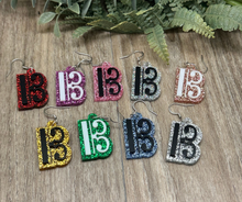 Load image into Gallery viewer, Glitter Acrylic Dangle Fishook Earrings - Alto Clefs
