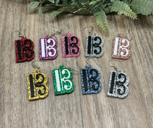 Load image into Gallery viewer, Glitter Acrylic Dangle Fishook Earrings - Alto Clefs
