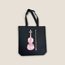 Load image into Gallery viewer, Black Galaxy Violin Music Tote Bag
