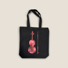 Load image into Gallery viewer, Black Galaxy Violin Music Tote Bag
