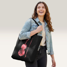 Load image into Gallery viewer, Black Galaxy Violin Music Tote Bag
